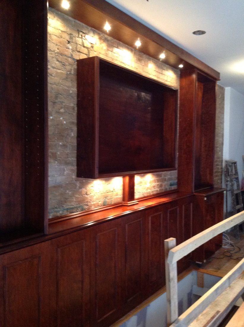 After — Accent Wall & Cabinetry