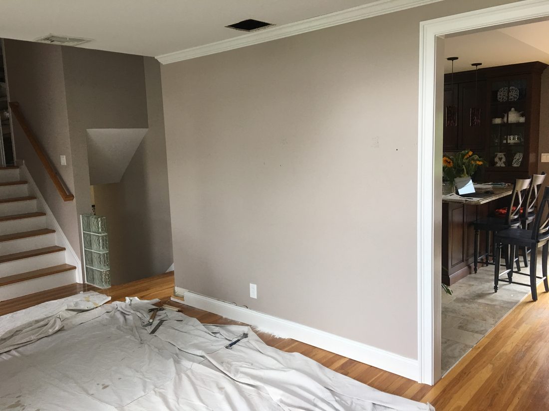 Before — Built-in Shelving Wall